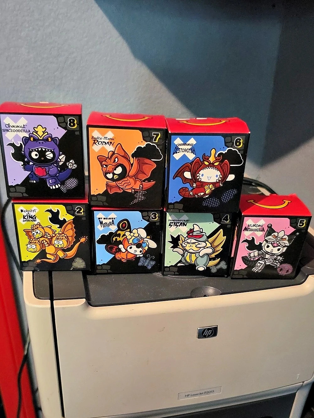 McDonald's Hello Kitty and Friends x Godzilla Happy Meal Figures